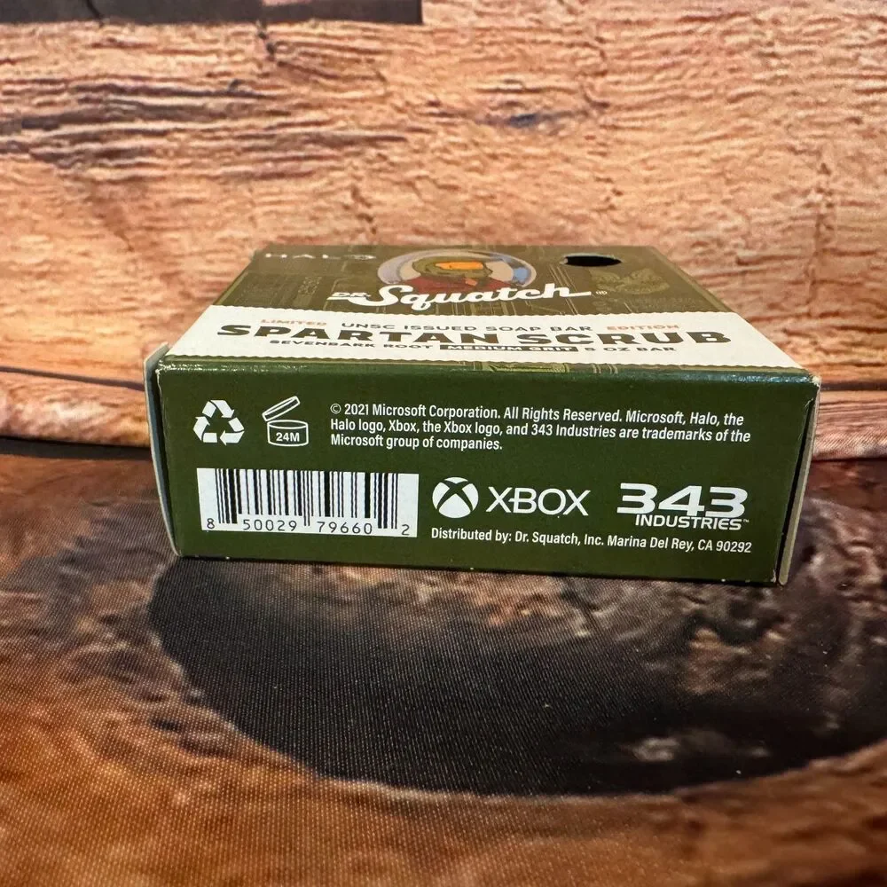 Dr Squatch Halo Spartan Scrub Soap Bar Limited Edition Xbox Master Chief 5oz New